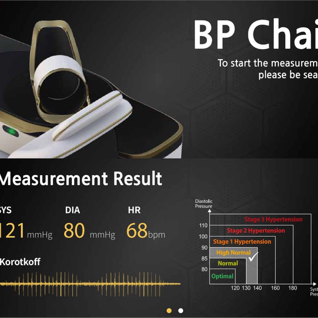 Automatic Stethoscope based Blood Pressure Measuring Chair System